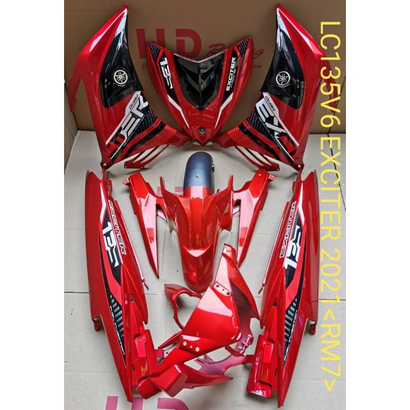 Lc135 V6 Exciter 2021 Hld Cover Set Shopee Malaysia