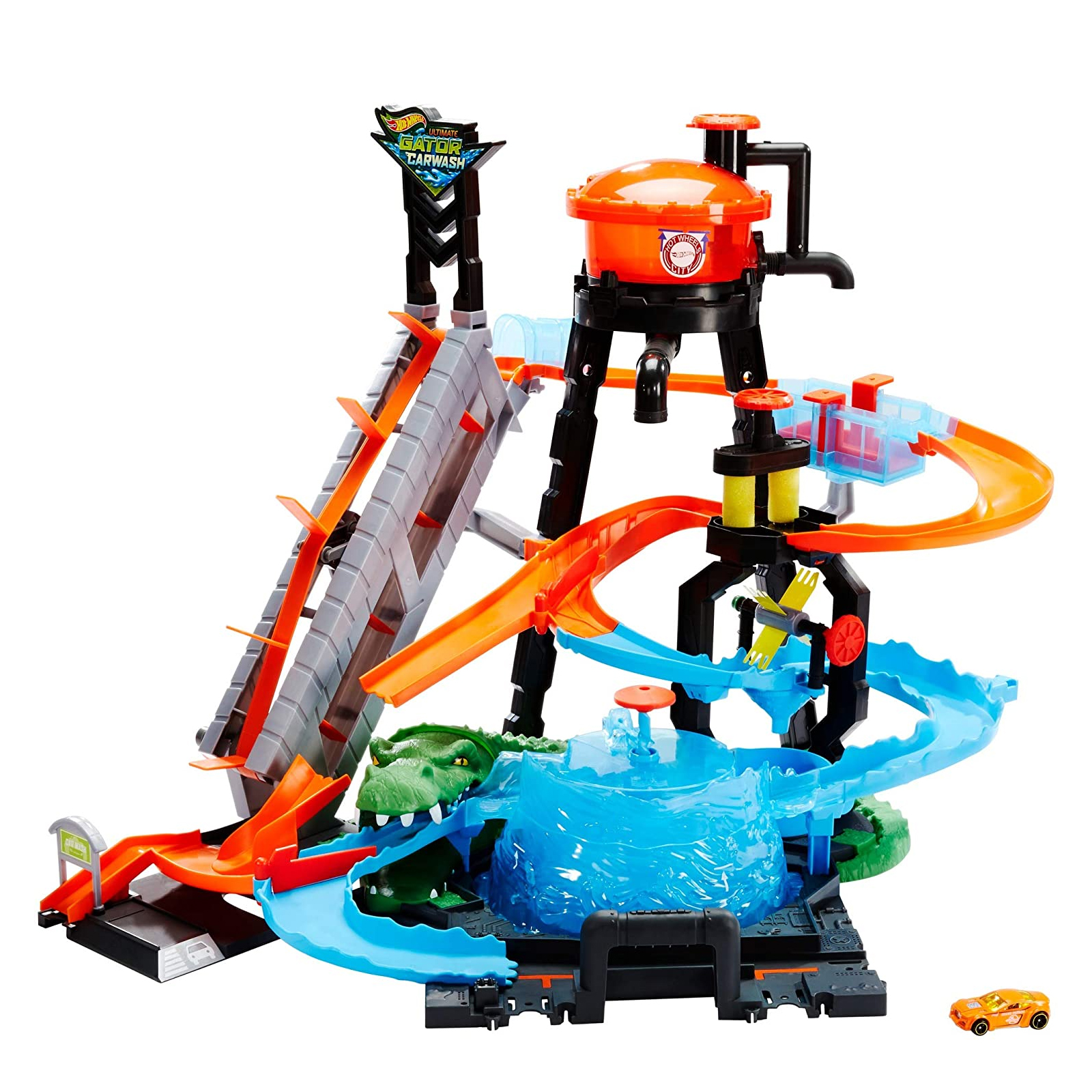 hot wheels ultimate gator car wash