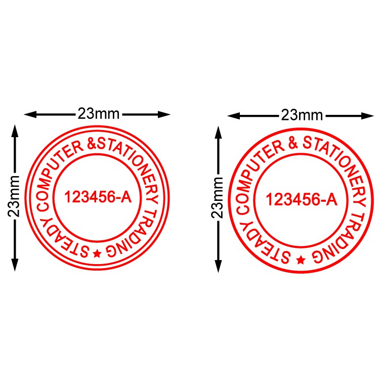 Rubber Stamp Normal Round Chop 24MM (CUSTOM MADE) | Shopee Malaysia