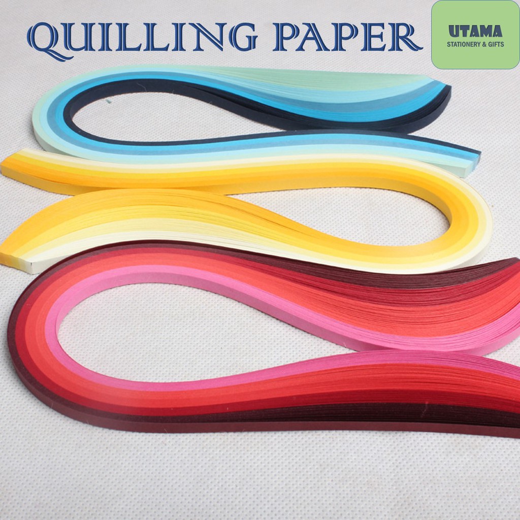 Paper Quilling Origami / DIY SENI Kertas /Handmade / Creative Gift Gradient Color Quiling Paper set / Art & Craft