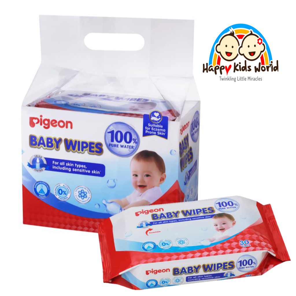 pigeon 100 pure water wipes