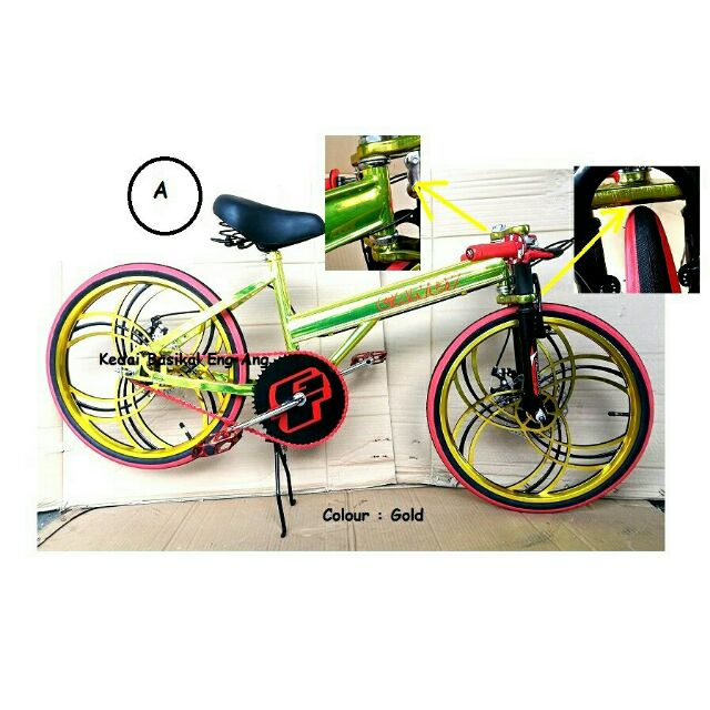 READY STOCK] Basikal Lajak dengan sport rim, disc brake dan Body 