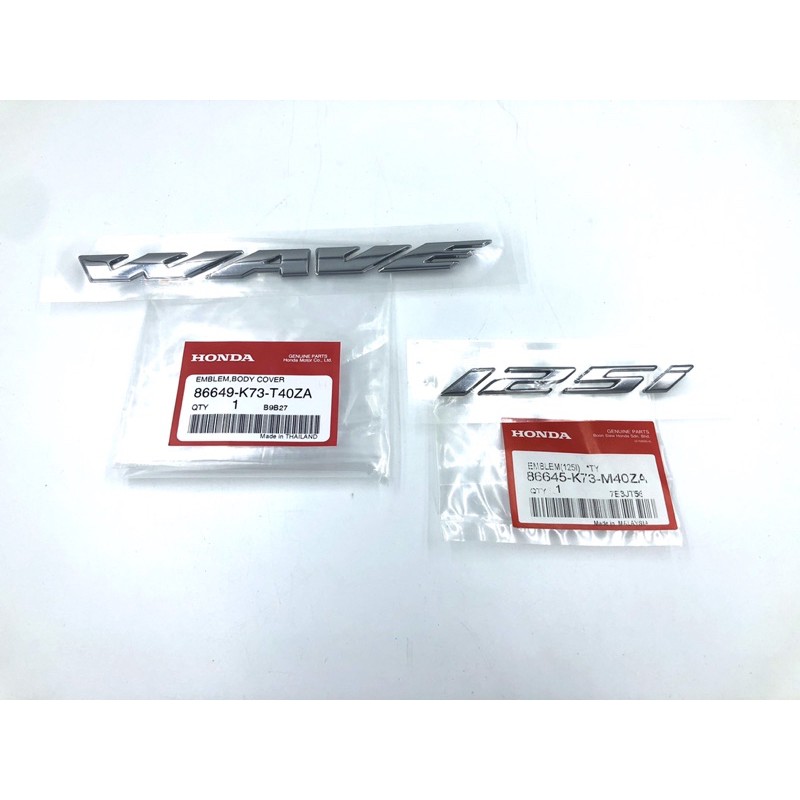 Honda Wave125i ORIGINAL Emblem 86649/45-K73-T40ZA  Shopee Malaysia