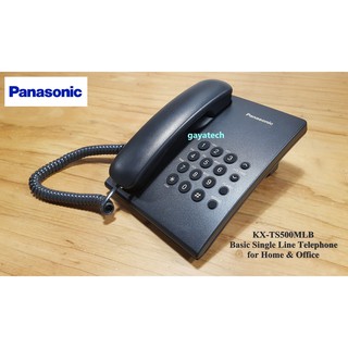 Panasonic KX-TS500ML Single Line Telephone-Black (TM, Maxis, Time - House & Office Use) - Ready Stock