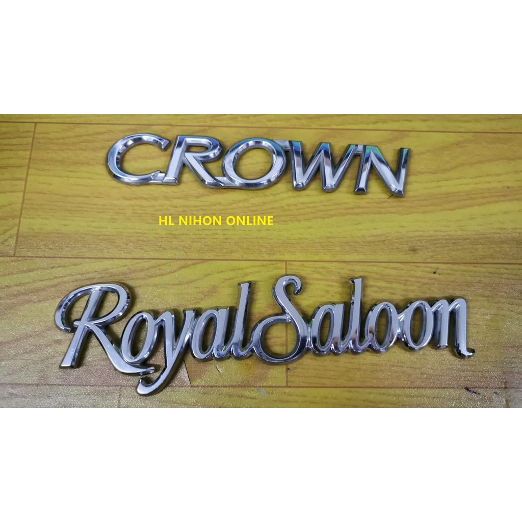 (USED)TOYOTA CROWN front and rear car logo CROWN English letter logo