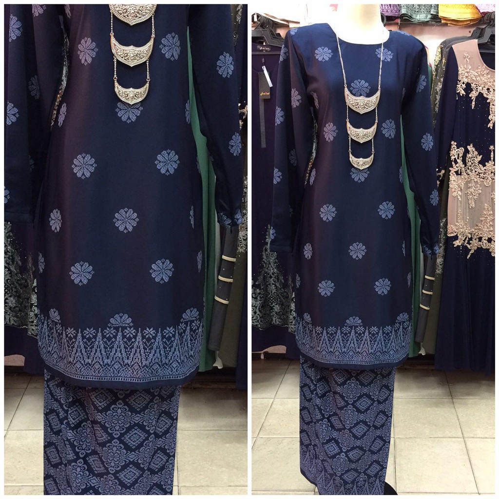  SZ 36 56 PLUS SIZE Baju  Kurung  Corak Songket  Bunga  Tabur  