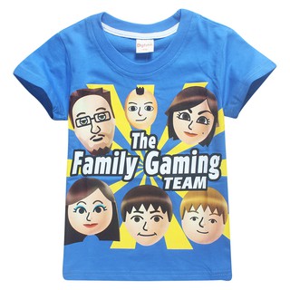 New Roblox Fgteev The Family Game T Shirts For Girls Kids T Shirts Big Boys Short Sleeve Tees Children Cotton Funny Tops Shopee Malaysia - kids shirt only roblox head for gamer kids fashion top boys