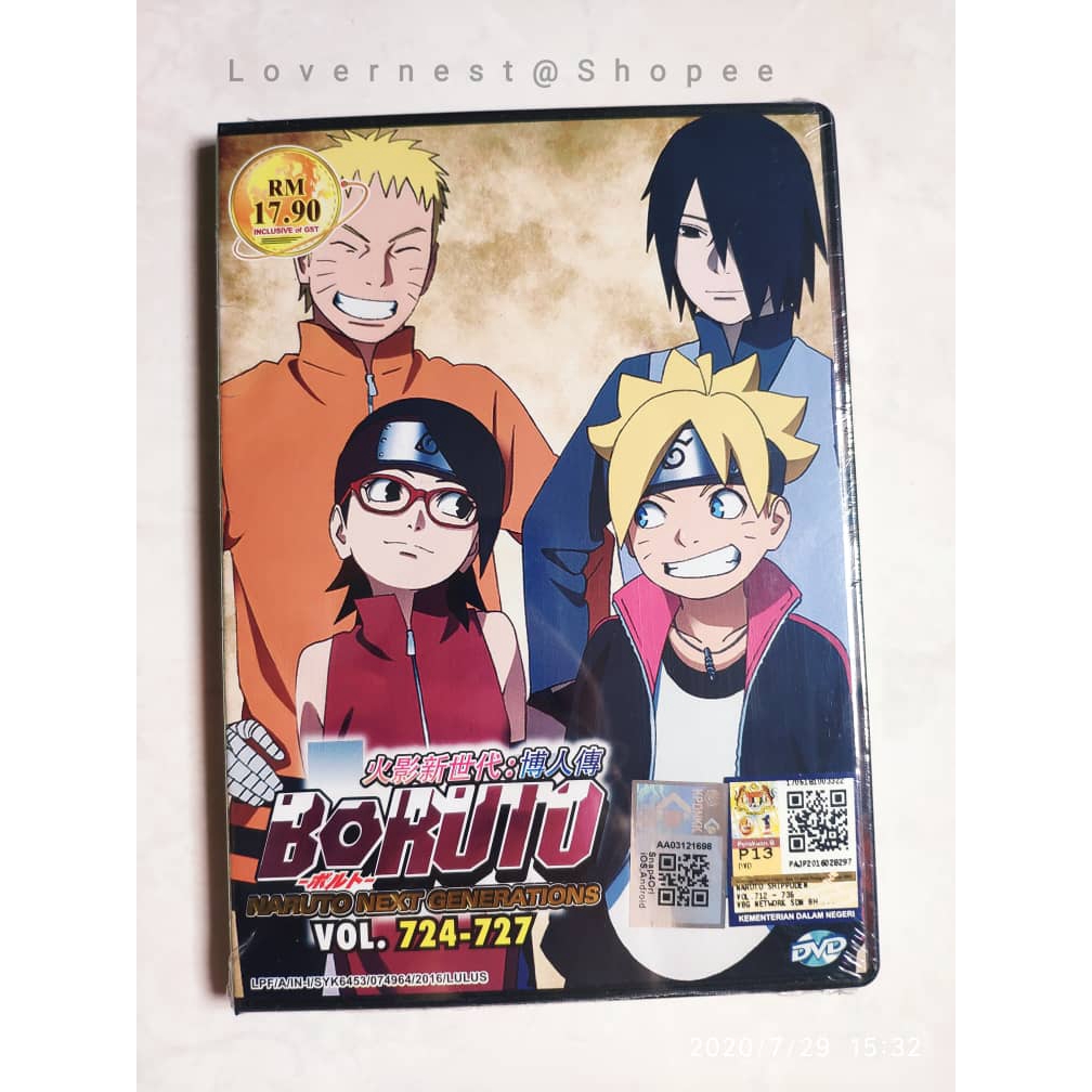 Anime Dvd Boruto Naruto Next Generations Tv 724 727 Shopee Malaysia