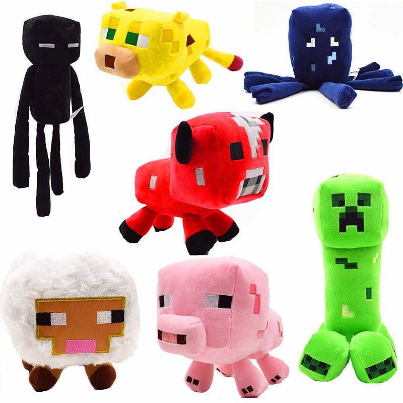 Minecraft 1 Plush Toy Doll Enderman Spider Creeper Skeleton Zombie Ender Dragon Steve Plush Toy Shopee Malaysia