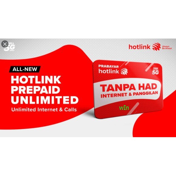 New Hotlink Prepaid Unlimited 5g Sim Card Shopee Malaysia
