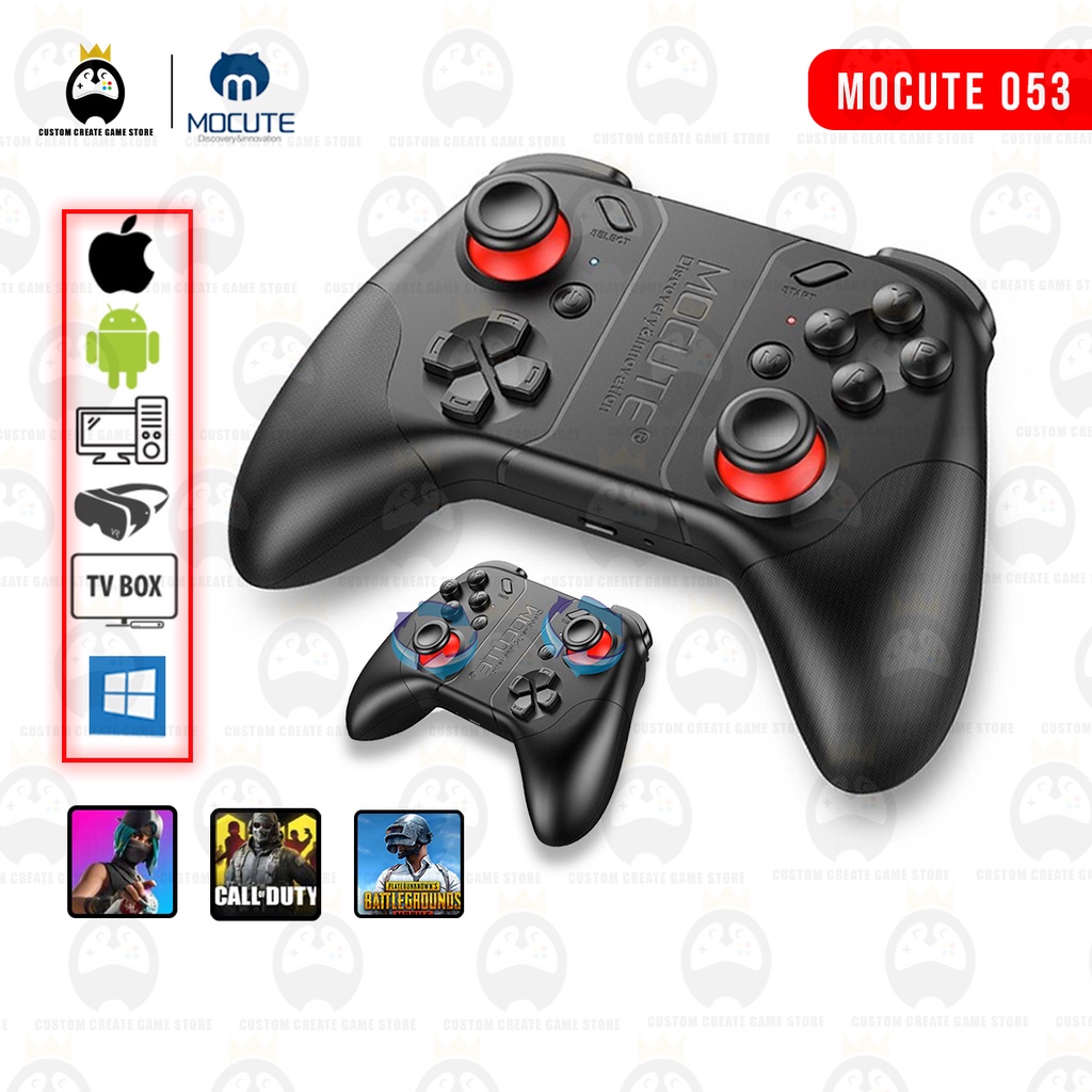 MOCUTE 053 Wireless Bluetooth Rechargeable Gamepad Game Controller For iOS , Android , PC PUBG COD