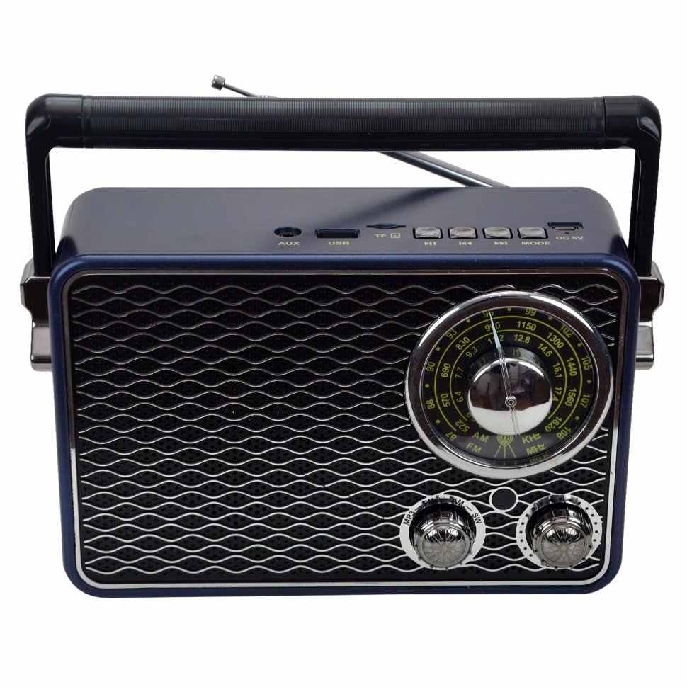 Kemai Portable Antique Classical Retro AM FM Radio Rechargeable Vintage Radio with Bluetooh USB TF card