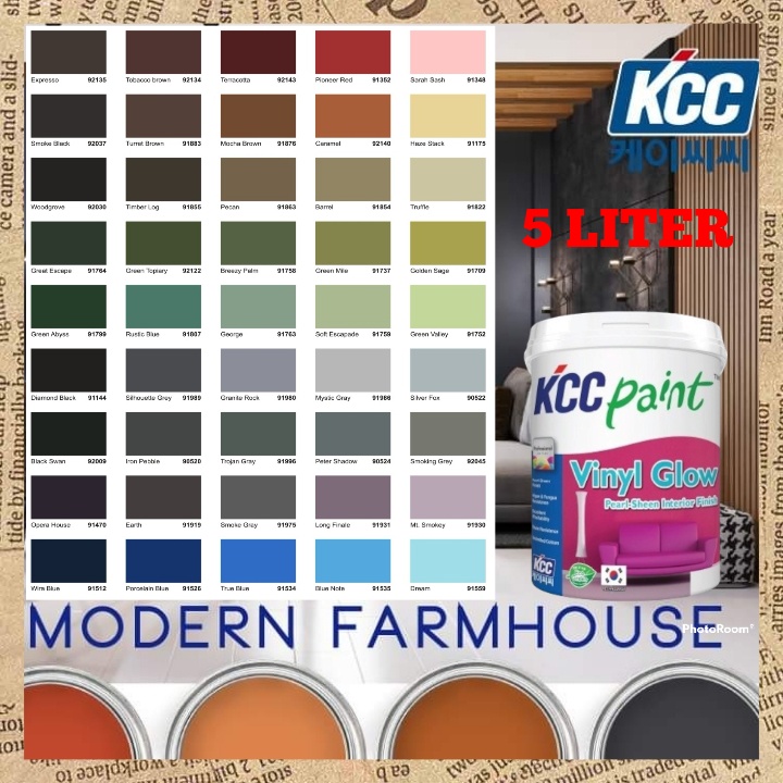 SINAR KCC VINYL GLOW 5 LITER INTERIOR SHEEN WASHABLE WALL PAINT CAT