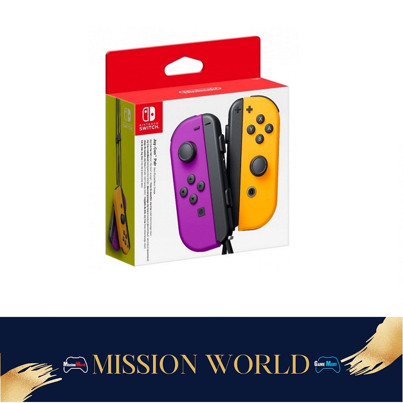 Nintendo Switch JoyCon Controllers (Neon Purple / Neon Orange