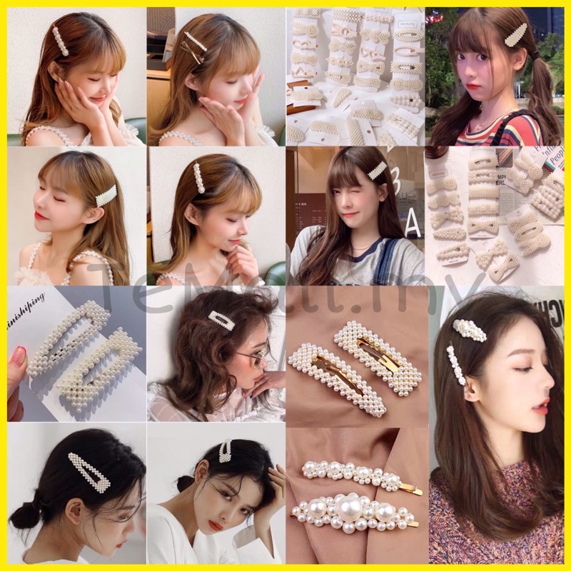 READY STOCK现货💝 Korean Style Fashion Pearl Hair Clip Women Hairpin  Headdress 韩版气质珍珠发夹Pin Rambut Wanita | Shopee Malaysia
