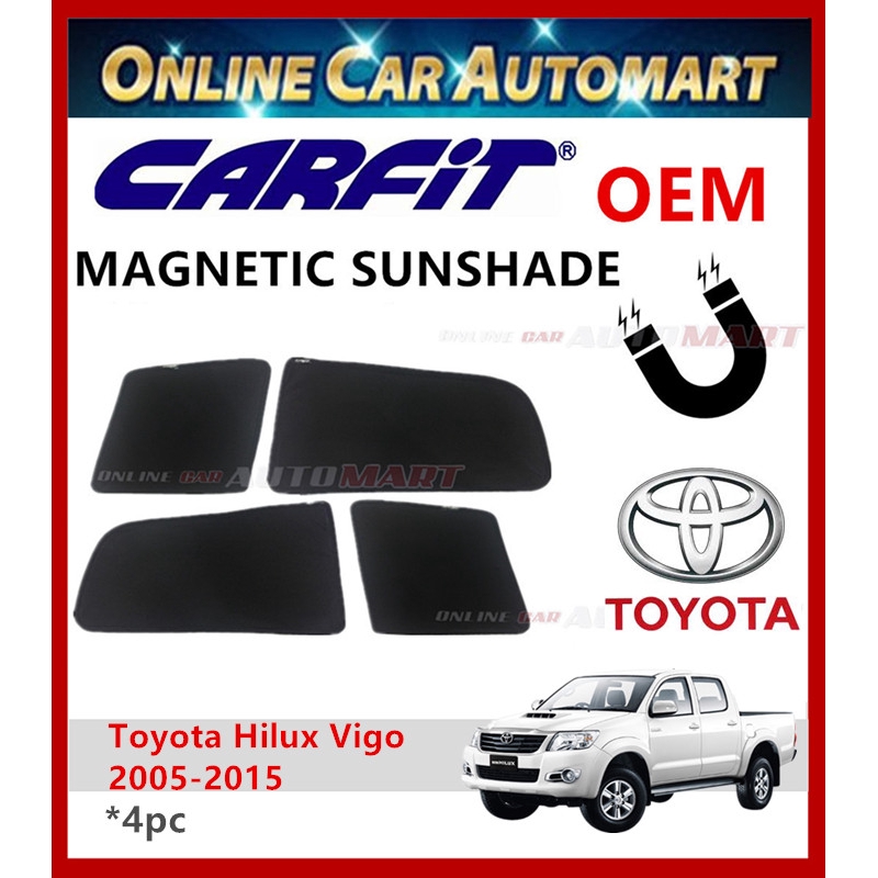 CARFIT OEM Magnetic Custom Fit Sunshade For Toyota Hilux Vigo 2005-2015 AN10/20/30
