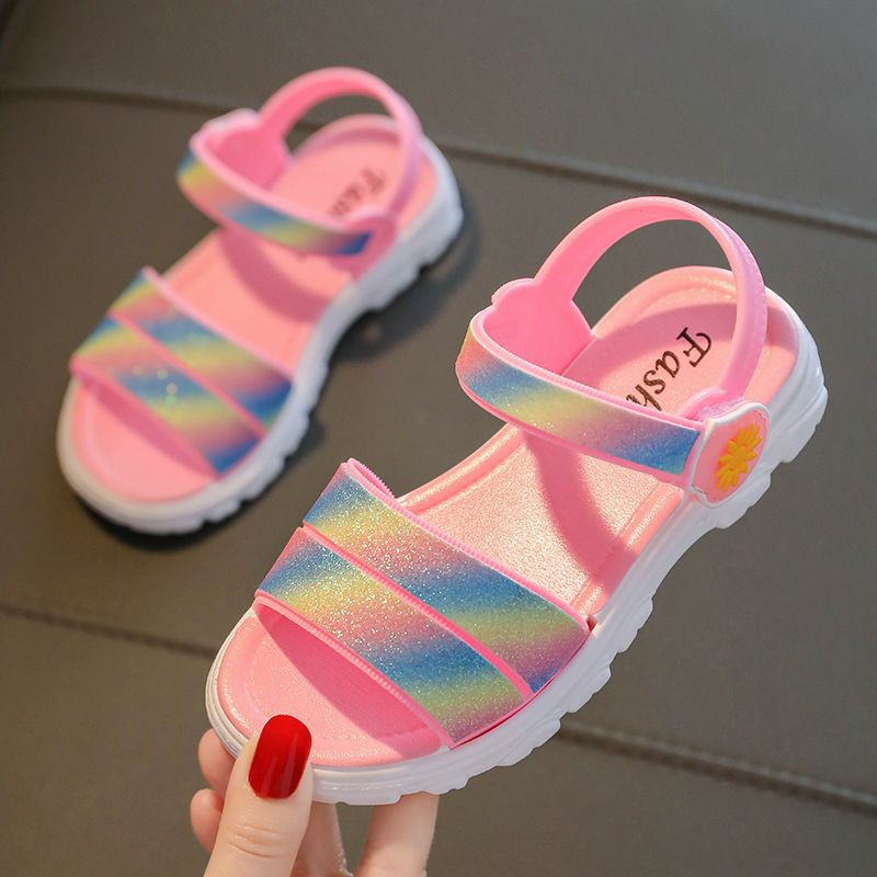 Girl Kids MFG02-G35 Rainbow Sandals Shoes(ReadyStock) (1DayShip)