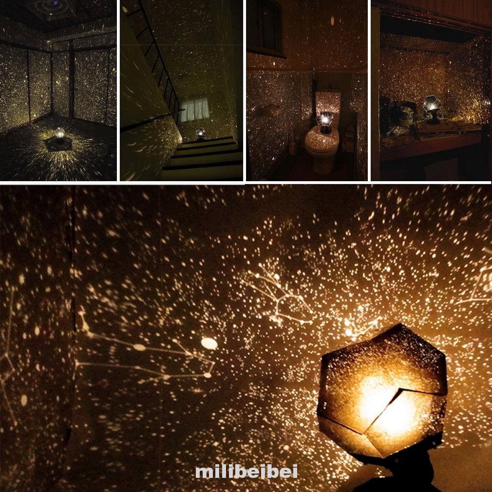 Led Rotation Starry Night Sky Projector Lamp Star Light Fairy