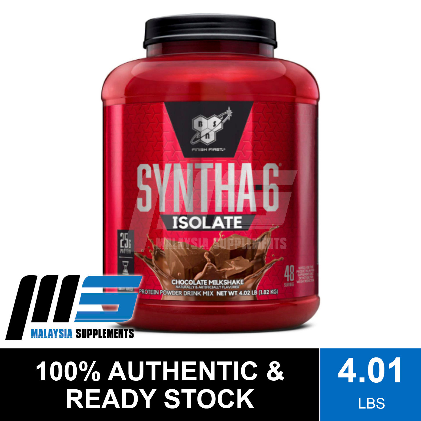 Bsn Syntha 6 Isolate 4 01lbs Whey Protein Powder Muscle Building Lean Muscle Susu Gym Shopee Malaysia