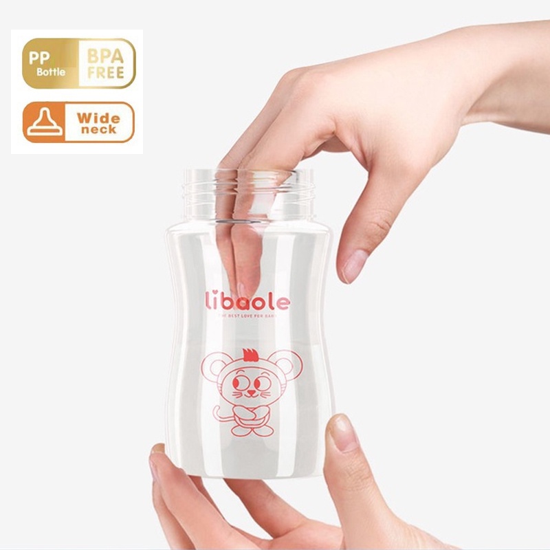 New Design Milk Bottle Wide Neck Mouth Baby Feeding Bottle 300Ml Silicone Pacifier PP Material With Handle Susu Teat Nip