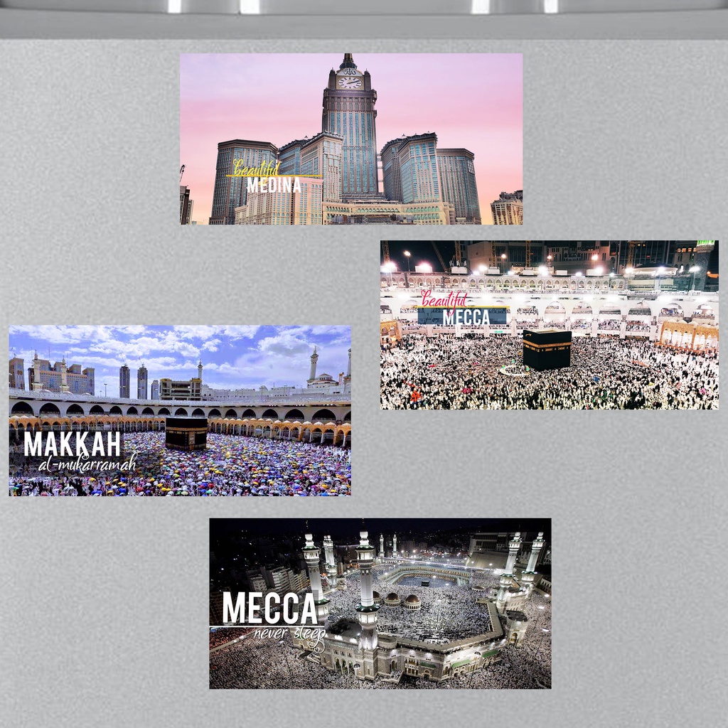 Mecca Mekah Gift Souvenir Fridge Magnet Sheet Mecca/ Al Makkah / Umrah / Haji 10 cm x 5 cm