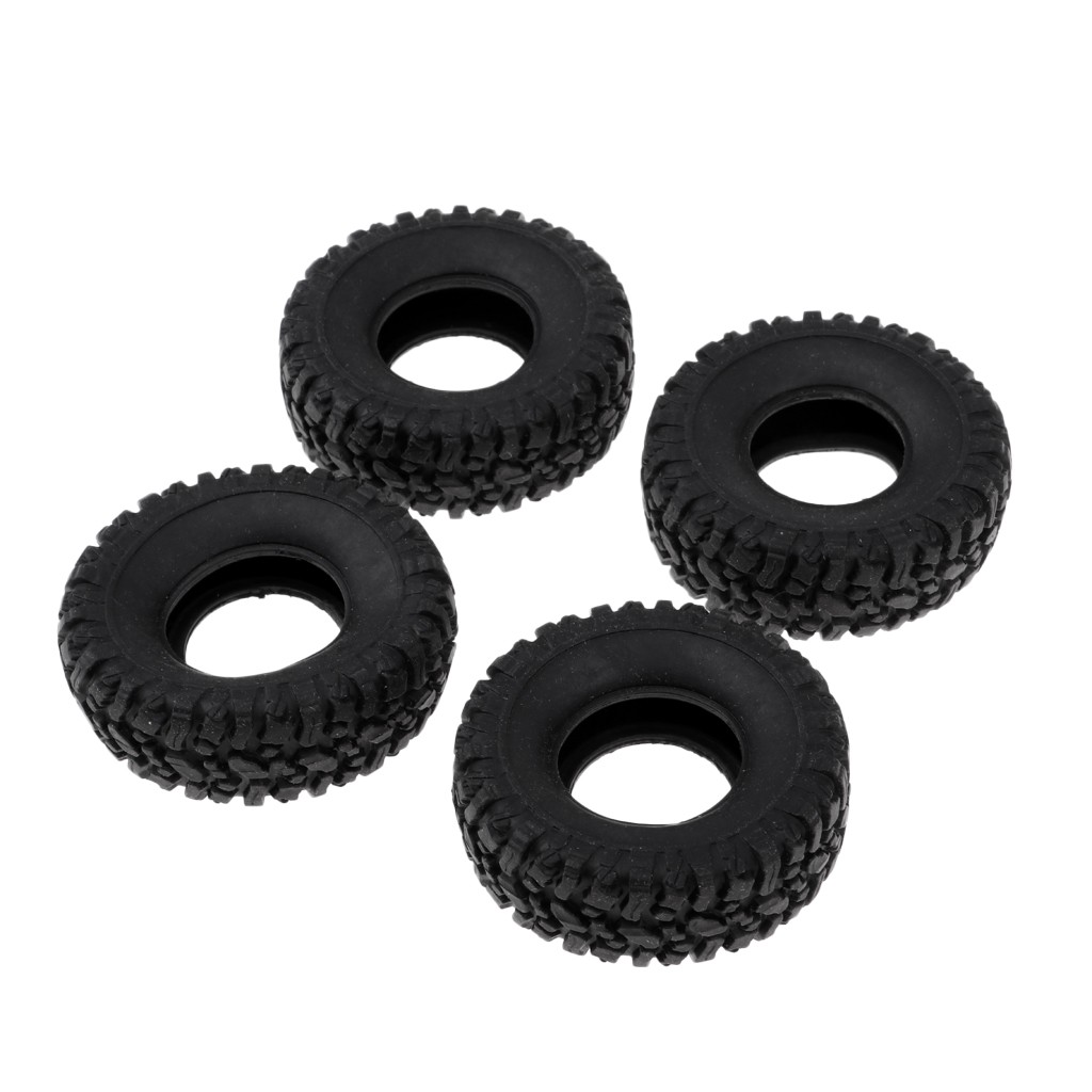 aternee 4 Pieces Rubber Tires & Wheels Accessories for 1/16 WPL B36 B14 B14K B24 B16 RC Cars 