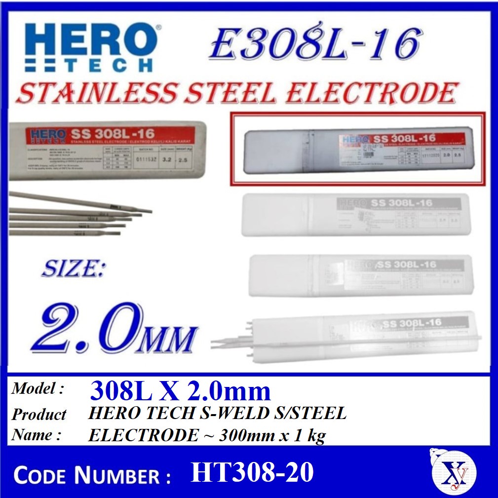 308 Stainless Steel Rods 308L Arc Welding Electrodes 2.5mm x 3kg pkt Welds 304