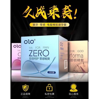 OLO 001 Upgraded Version Condom Ultra Thin Anatomic Long Lasting Dotted Hyaluronic Acid 10pcs/Box Kondom