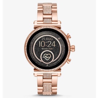 michael kors access mkt5017 bradshaw bracelet smart watch in purple