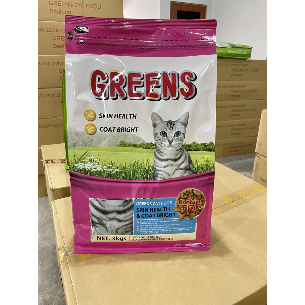 Buy Greens Cat Food Makanan Kucing Greens Hair Skin 3kg Bubble Wrapping Seetracker Malaysia