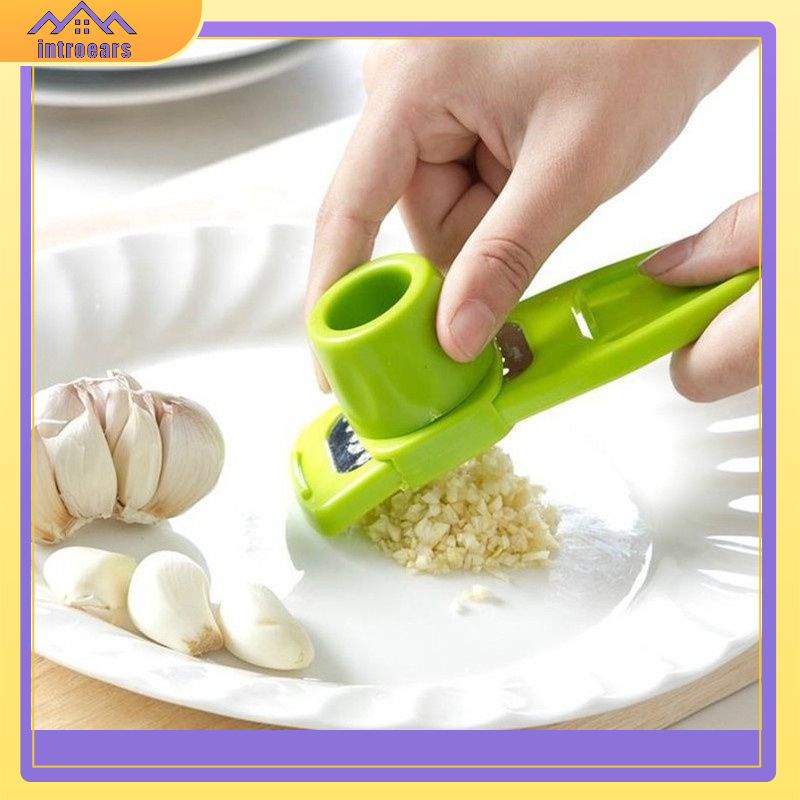 Kitchen gadget multi-functional creative garlic grinder garlic paste garlic press Green onion ginger garlic drain box kitchen tools INTRO