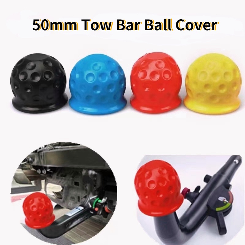 Universal 50mm Tow Bar Ball Cover Cap Towing Hitch Caravan Trailer Protect 4 color