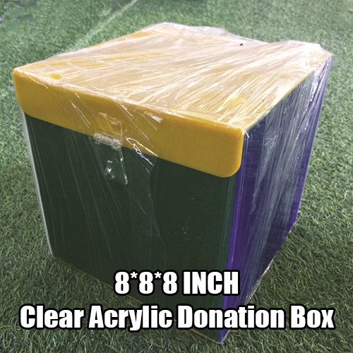 [Ready Stock] 8*8*8inch Acrylic Donation Box / Acrylic Ballot Box