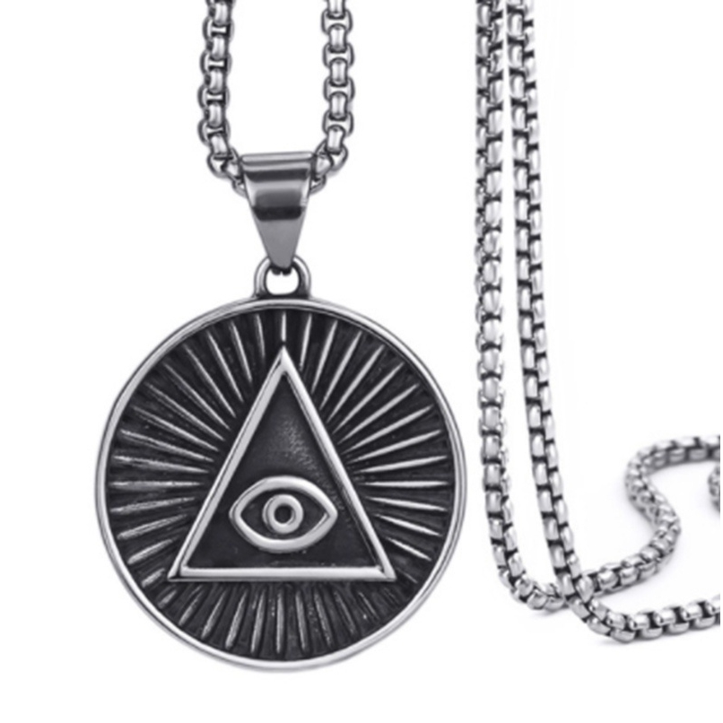 Pendant Illuminati The All Seeing Eye Illunati Pyramid Eye Symbol Chain Jewelry Shopee Malaysia
