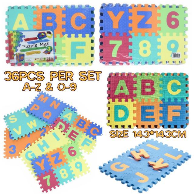 3 Sizes 36 10pcs Alphabet Numbers Eva Mat Baby Room Jigsaw Abc