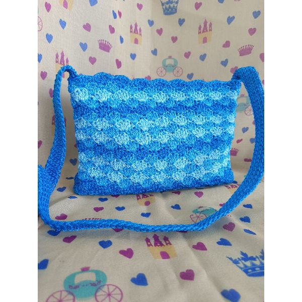 Hand Knitted Crochet Sling Bag/Beg kait Handmade Shopee Malaysia