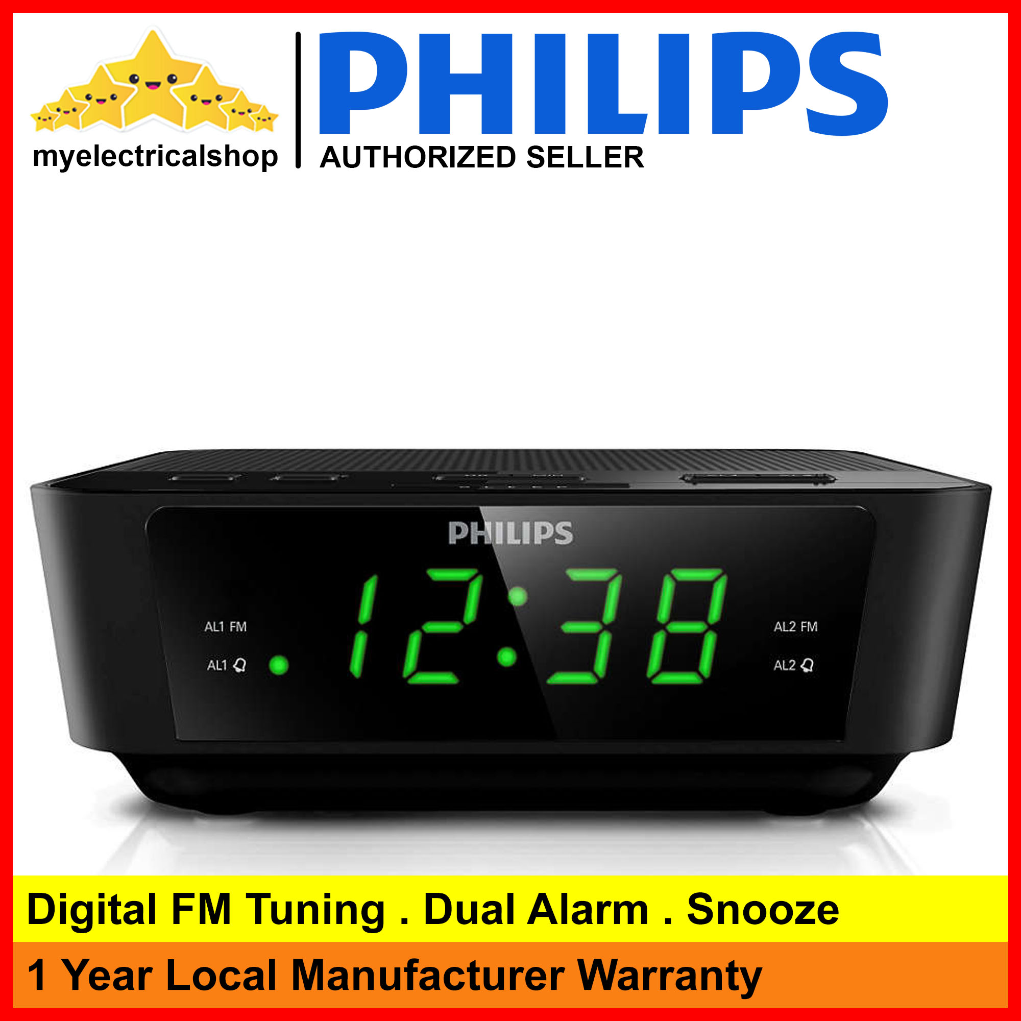 PHILIPS AJ3116 DIGITAL RADIO DIGITAL TUNING CLOCK RADIO AJ3116/12