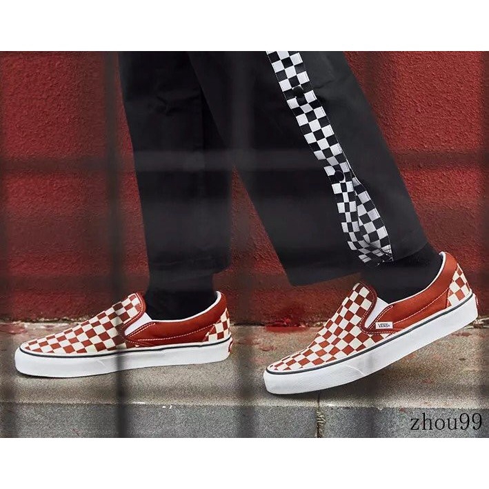 vans checkerboard on feet