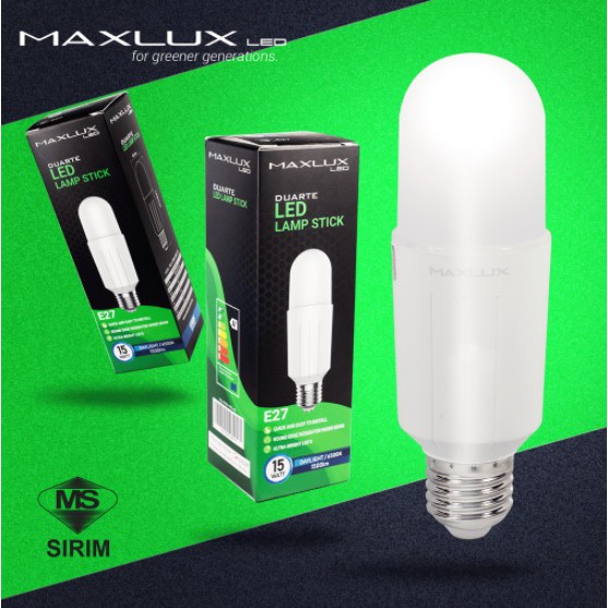 Maxlux Duarte LED Lamp Stick 15 Watt E27 Daylight & Warmwhite & Coolwhite