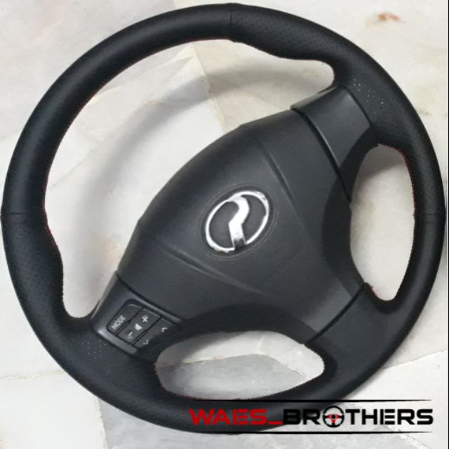 Cover Steering Perodua Myvi Alza Hand Sewing Stitch Leather Steering Wheel Shopee Malaysia