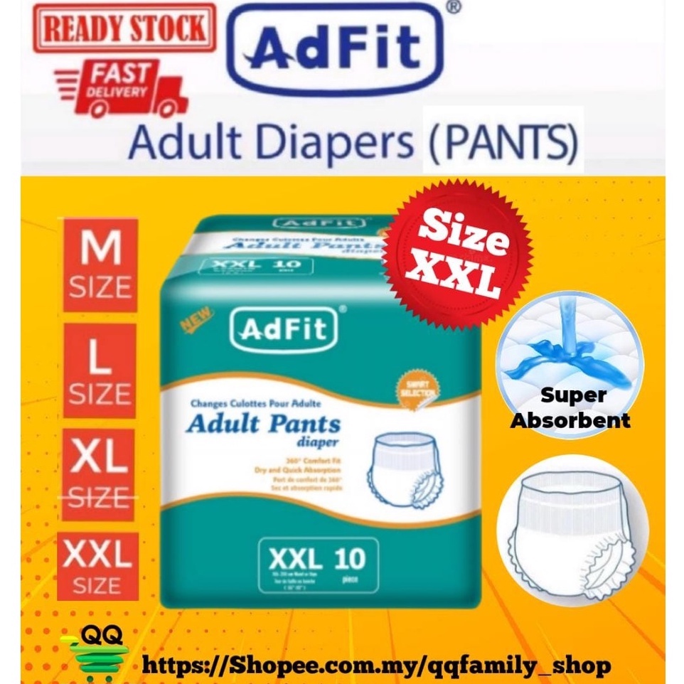 Adfit Single Pack Adult PANTS Diaper (M/L/XL/XXL) Shopee Malaysia