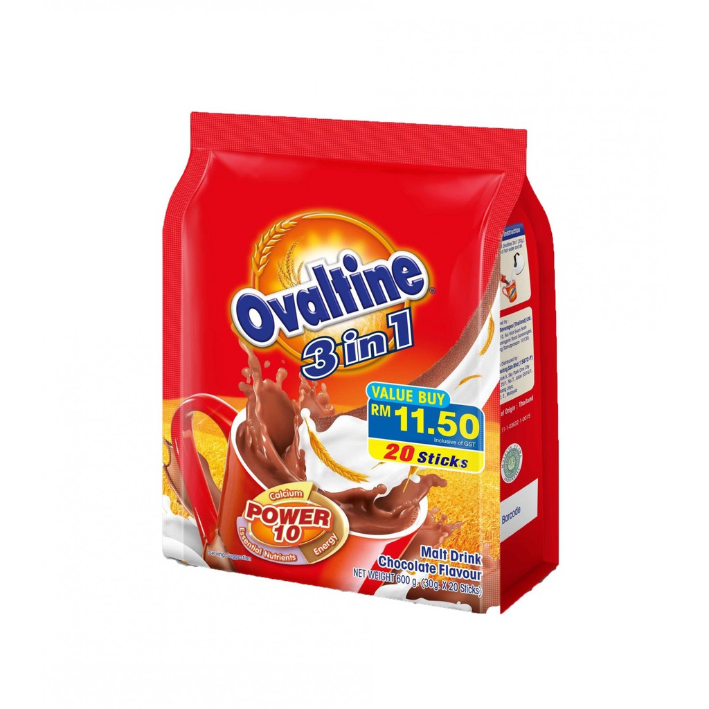 Ovaltine 3 in 1 Original 20's x 30g | Shopee Malaysia