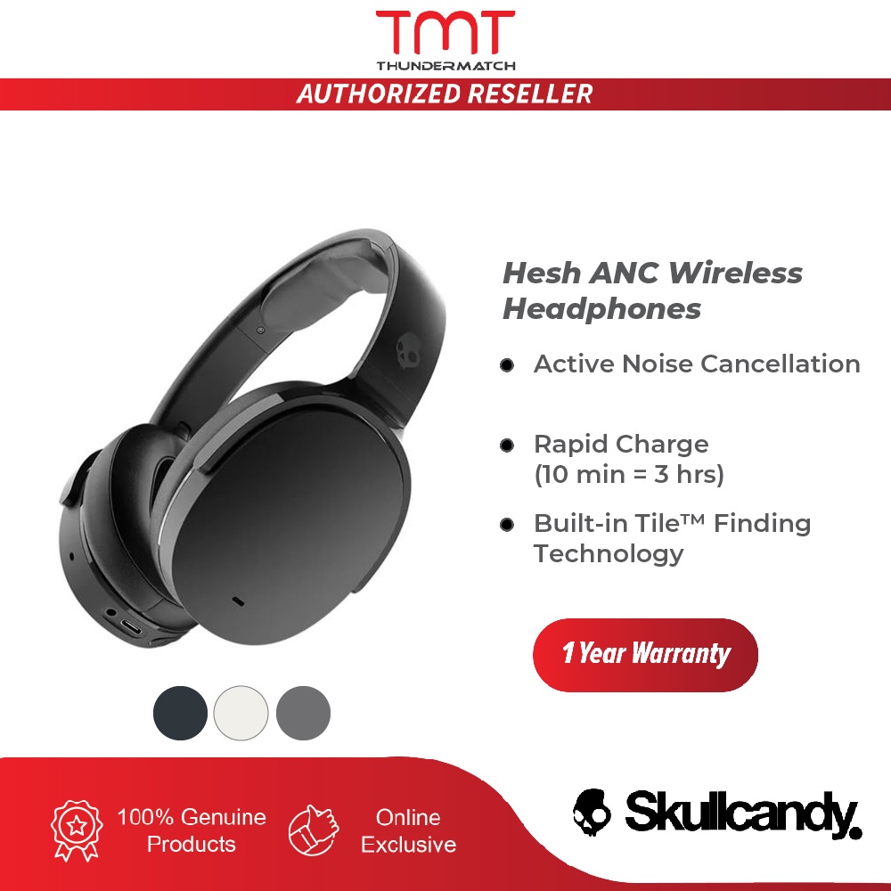 Skullcandy Hesh ANC Noise Canceling Wireless Headphones with Rapid