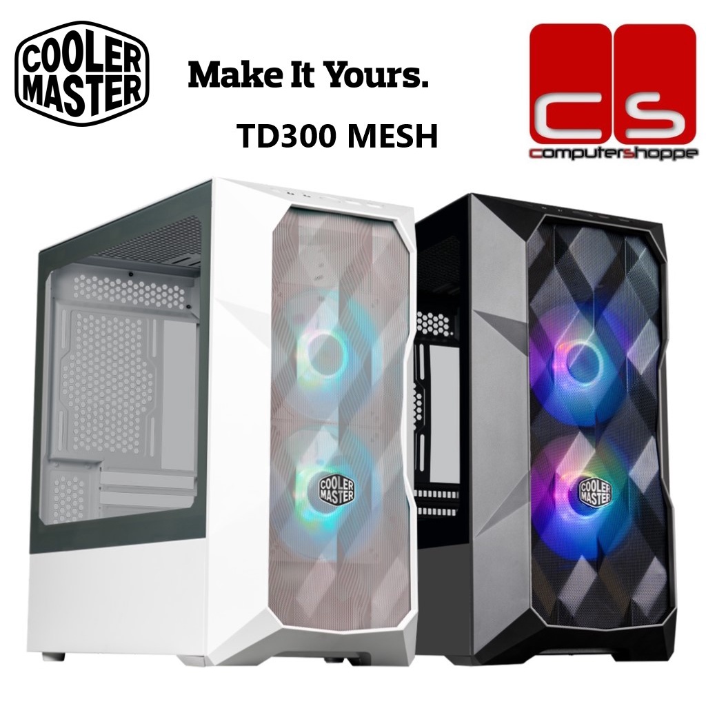 Cooler Master Td300 Mesh Micro-atx Mini-tower Argb Case - Black White 