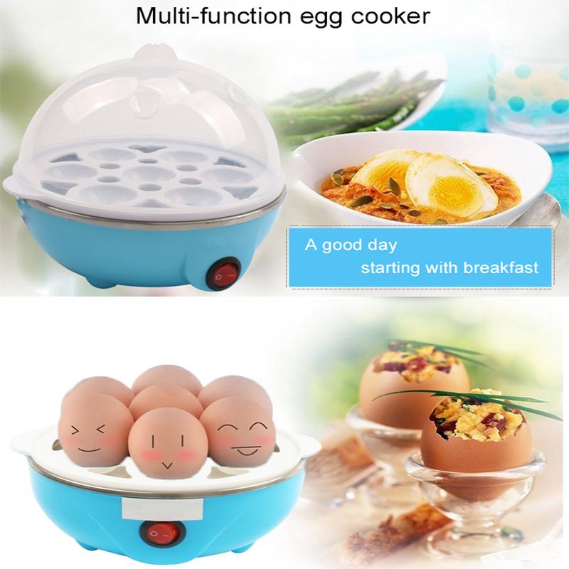 Multifunzione di alta qualità Poach Boil elettrico Egg Cooker Boiler Steamer automatico Safe Power-off Cooking Tools Cucina blu 