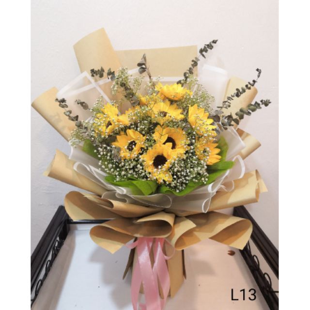 10朵向日葵花束毕业花束节日 生日 Shopee Malaysia