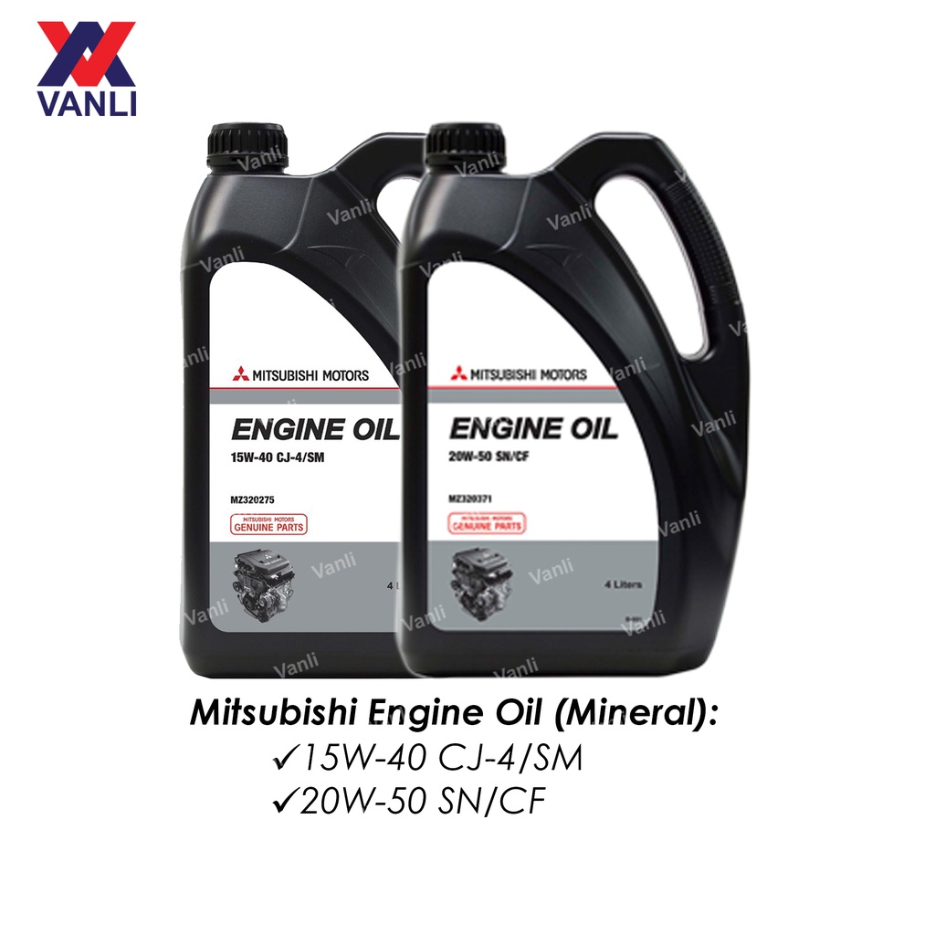 Mitsubishi Mineral Engine Oil 15W40 / 20W50 4 Liters Shopee Malaysia
