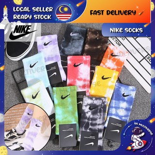 [🔥Opening Sales🔥] SS Nike Socks Stokin Stockin Men Women Lelaki Wanita Colourful Tie-dyed Dye Fashion Sports Unisex men