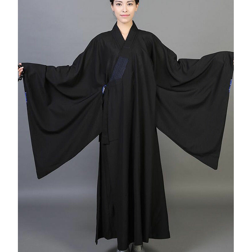 Shaolin Buddhist Monk Dress Meditation Haiqing Robe Kung fu Suit Men's Costumes 