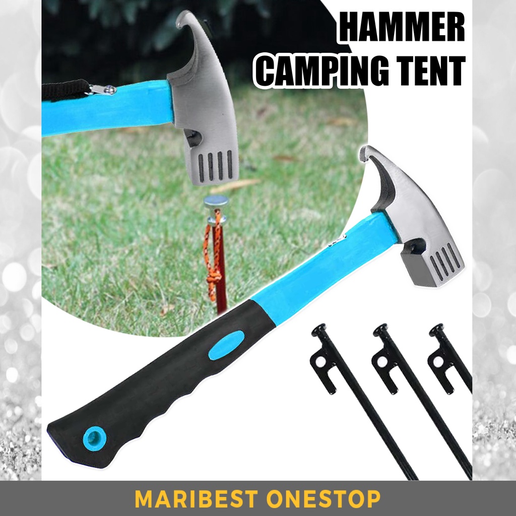 MULTIFUNCTION OUTDOOR CAMPING HAMMER Tent Hammer Tent Awning Stake Nail Puller Remover Camping Tool Tent Tool